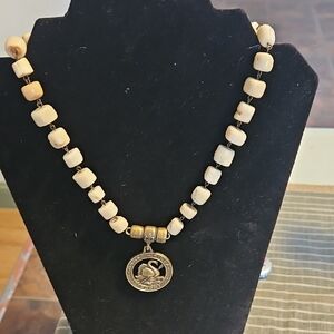 French Kande Brass Medallion And Amazite Stones